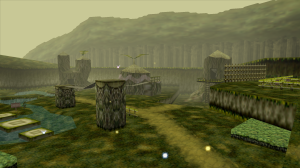 Kokiri Forest as it appears in the original N64 version.